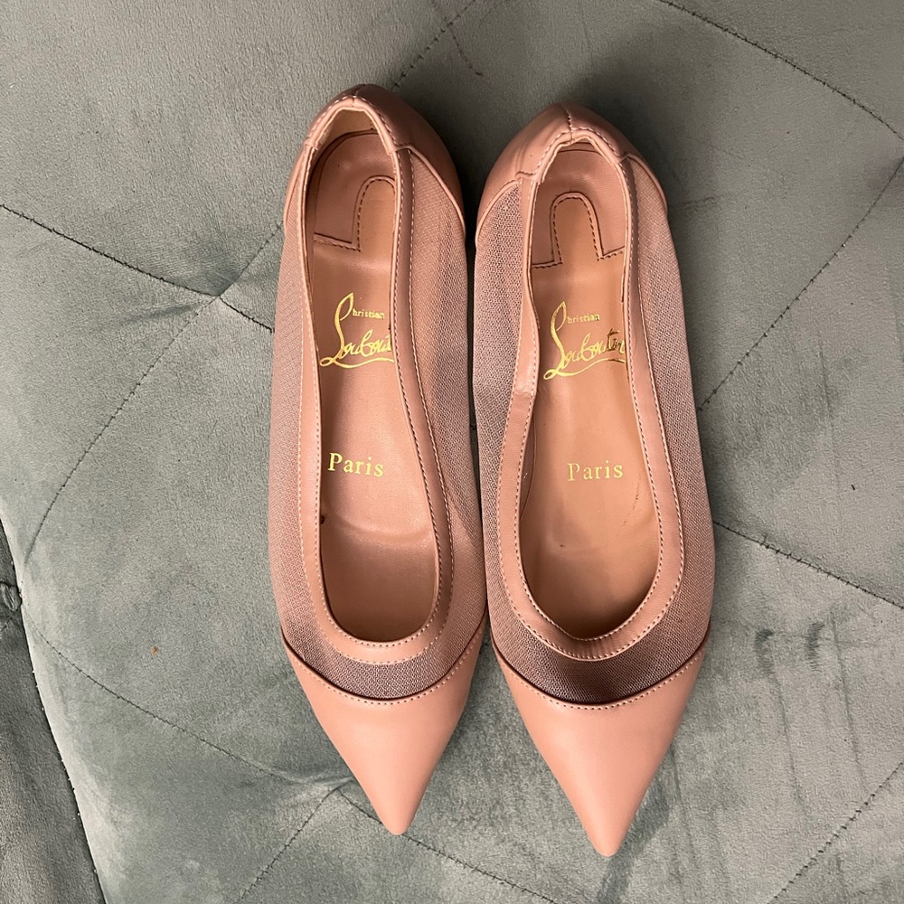 Nude ballet flats